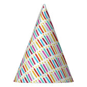 ヴィンテージカラフル誕生日キャンドルパーティー パーティーハット (左)