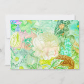 ヴィンテージカラフル長距離赤ちゃんシャワー 招待状 (裏面)