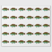 ヴィンテージカラフル魚 ラッピングペーパー (フラット)