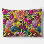 ヴィンテージカラフル黄色フローラ モノグラムの アクセサリーポーチ (裏面)