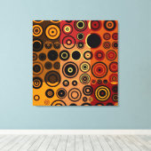 ヴィンテージカラフル50年代抽象芸術アート キャンバスプリント (インサイチュ (ウッドフロア))