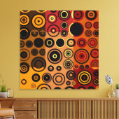 ヴィンテージカラフル50年代抽象芸術アート キャンバスプリント (インサイチュ (リビング))