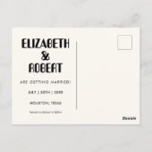 ヴィンテージカラフル70年代のテーマレトロ結婚の救. ポストカード (裏面)