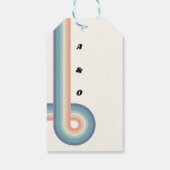 ヴィンテージカラフル70年代テーマレトロ結婚ズ ギフトタグ (裏面)