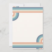 ヴィンテージカラフル70年代テーマレトロ結婚ズ 招待状 (裏面)