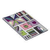 ヴィンテージカラフル、手書き幾何学模様。 ノートブック (右側)