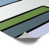 ヴィンテージカラフル、手書き幾何学模様。 ポスター (角)