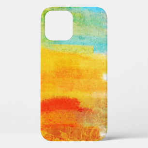 ヴィンテージカラフル  抽象芸術絵画ー iPhone 12 PROケース