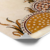 ヴィンテージカラムカリピーコックとの生活の木 ポスター (角)