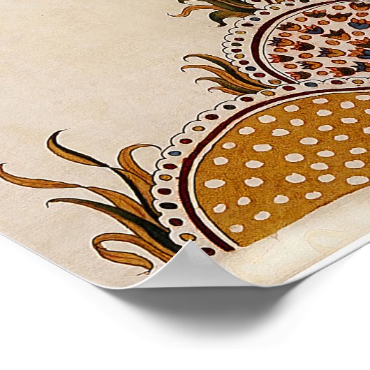 ヴィンテージカラムカリピーコックとの生活の木 ポスター (角)