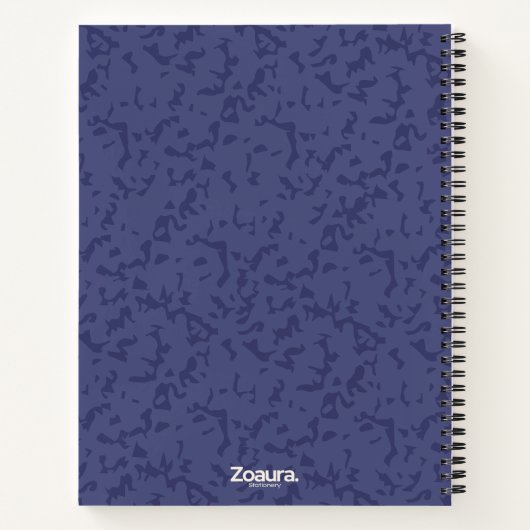 ヴィンテージカラーの大理石模様の斑点 ノートブック (裏面)