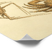 ヴィンテージカラーイラストレーションのクラブアートプリント ポスター (角)