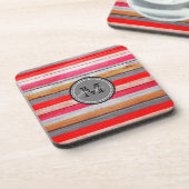 ヴィンテージカラーウッドルックモノグラム#9 コースター (左側)