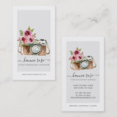 ヴィンテージカラーカメラ名刺 名刺 (正面/裏面)