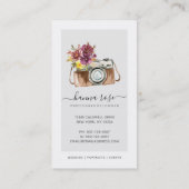 ヴィンテージカラーカメラ名刺 名刺 (裏面)