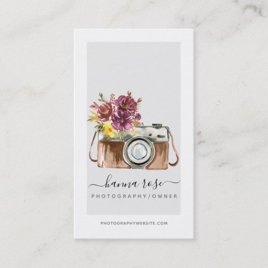 ヴィンテージカラーカメラ名刺 名刺 (正面)