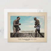 ヴィンテージカラージョンソンVSジェフリーズファイト ポストカード (正面/裏面)