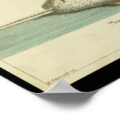 ヴィンテージカラーナルホールクジラプリント ポスター (角)