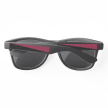 ヴィンテージカラーブロックサングラスブラック&ベリーレッド)