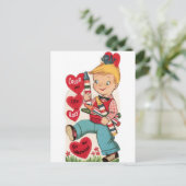 ヴィンテージカラーマイライフローズバレンタインポストカード ポストカード (スタンド正面)