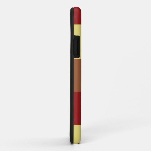 ヴィンテージカラーレッドブラウンイエローレトロストライプ2 Case-Mate iPhoneケース (裏面/右)