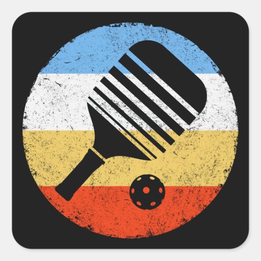 ヴィンテージカラーレトロピックボール スクエアシール (正面)