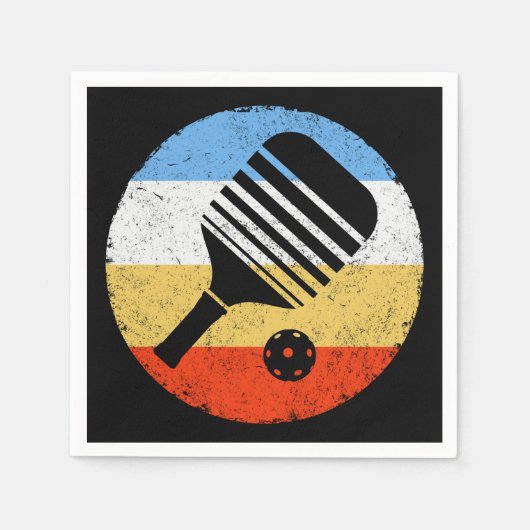 ヴィンテージカラーレトロピックボール スタンダードカクテルナプキン (正面)