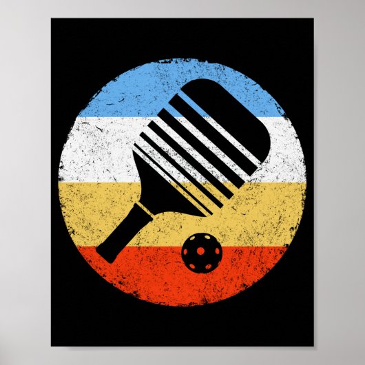 ヴィンテージカラーレトロピックボール ポスター (正面)