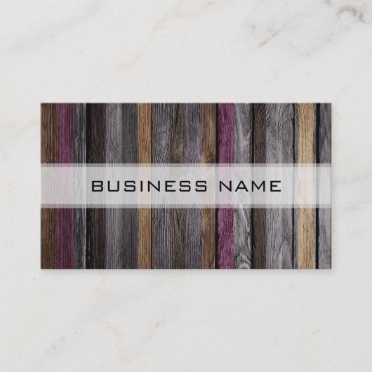 ヴィンテージカラー木目#4 名刺 (正面)