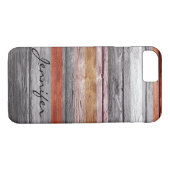 ヴィンテージカラー木目#4 Case-Mate iPhoneケース (裏面(横))