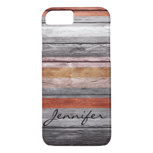 ヴィンテージカラー木目#4 Case-Mate iPhoneケース (裏面)