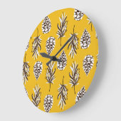 ヴィンテージカラー秋の自然要素 ラージ壁時計 (傾斜)
