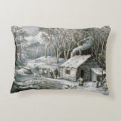 ヴィンテージカリア&アイヴログキャビンホリデークリスマス アクセントクッション (裏面)