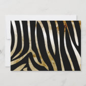 ヴィンテージカリグラフィゼブラプリントブライダルシャワー 招待状 (裏面)