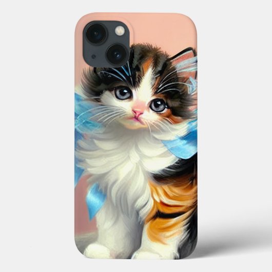 ヴィンテージカリコキッテンイラストレーション Case-Mate iPhoneケース (裏面)