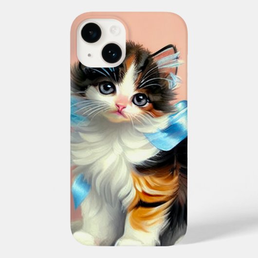 ヴィンテージカリコキッテンイラストレーション Case-Mate iPhoneケース (裏面)
