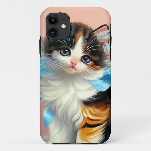 ヴィンテージカリコキッテンイラストレーション Case-Mate iPhoneケース (裏面)