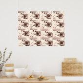 ヴィンテージカリコキャット ポスター (キッチン)