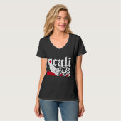 ヴィンテージカリフォルニアくまの旗(動揺してな) Tシャツ (正面フル)