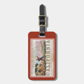 ヴィンテージカリフォルニアのバウンドクリッパー船 ラゲッジタグ (正面縦)