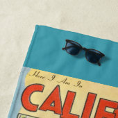 ヴィンテージカリフォルニアの地図 ビーチタオル (インサイチュ)