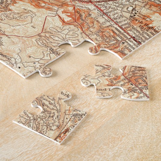 ヴィンテージカリフォルニアの地図(1928年) ジグソーパズル (側面)