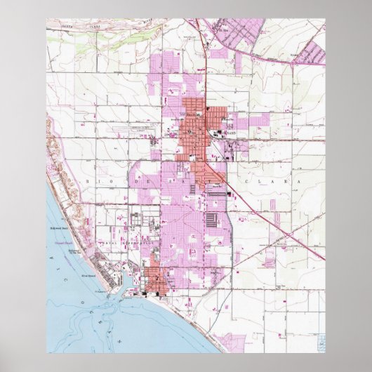 ヴィンテージカリフォルニアの地図（1949年） ポスター (正面)