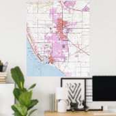 ヴィンテージカリフォルニアの地図（1949年） ポスター (ホームオフィス)