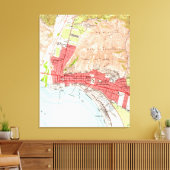 ヴィンテージカリフォルニアの地図（1951年） キャンバスプリント (インサイチュ (リビング))