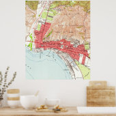 ヴィンテージカリフォルニアの地図（1951年） ポスター (キッチン)