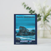ヴィンテージカリフォルニアコーストトラベルハイウェイ101 ポストカード (スタンド正面)