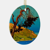 ヴィンテージカリフォルニアコーストトラベル セラミックオーナメント (右)