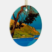 ヴィンテージカリフォルニアコーストトラベル セラミックオーナメント (右)