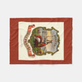 ヴィンテージカリフォルニアコート・オブ・アームズ フリースブランケット (正面(横))